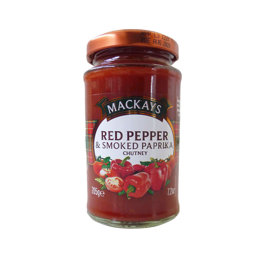 Salsa Agri-Dulce Pimiento Rojo y Paprika Ahumada Mackays Frasco 205 g