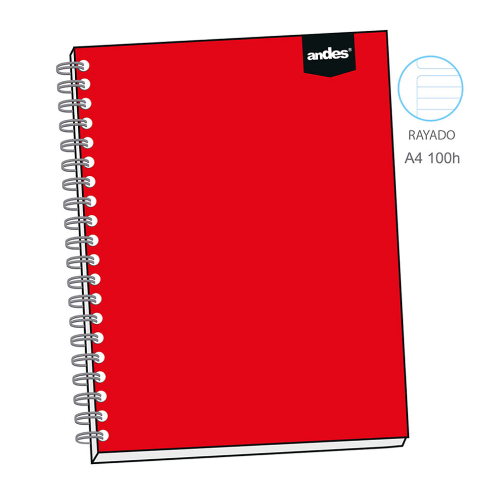 Cuaderno Deluxe Rayado College Bakan A4 Blanco 80 Hojas