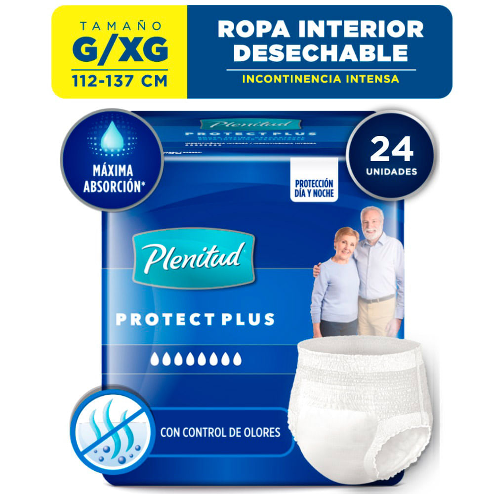 Ropa Interior Desechable Plenitud Protect Plus Talla G/XG 24un