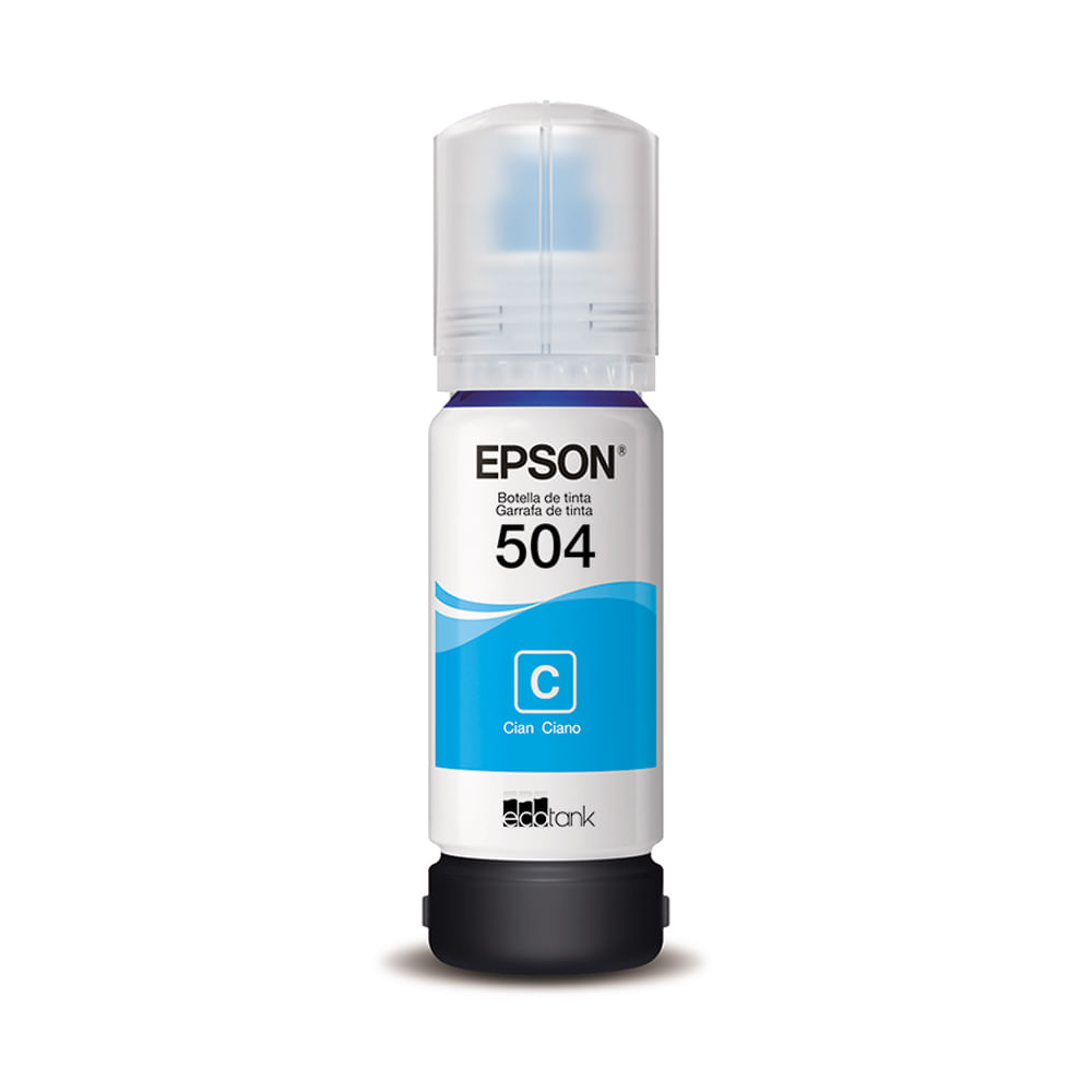 Epson Botella de Tinta T504 Cian