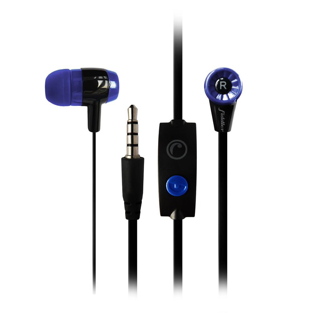 Fiddler Audífonos con Micrófono Azul