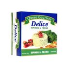 Queso Crema Gourmet Delice con Espinaca & Tocino Molde 150 g