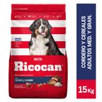 Alimento para Perros Adultos Ricocan Mediano Grande Cordero 15kg