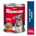 Ricocan Paté para Perros Adultos Cordero Lata 330 gr
