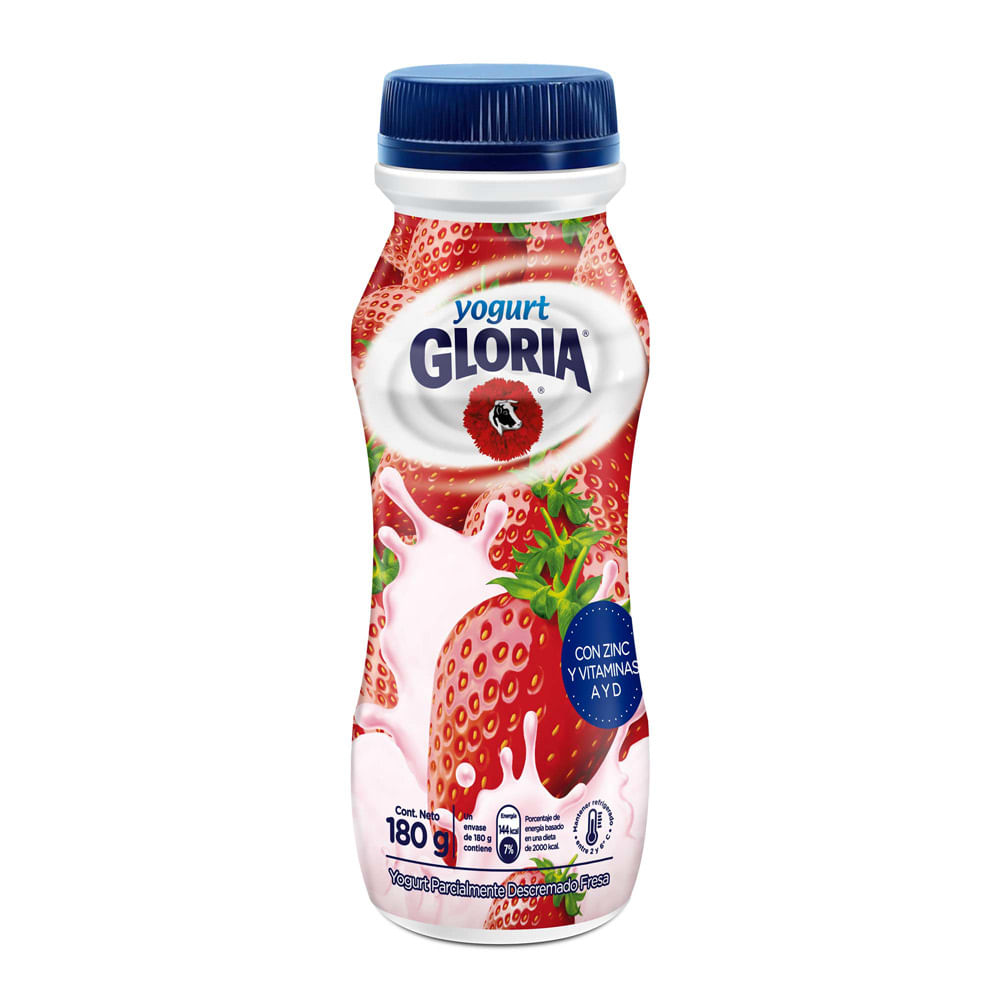 Yogurt Bebible Gloria Fresa Botella 180 g