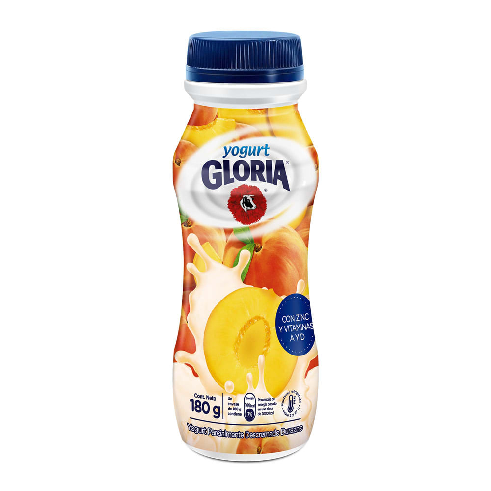 Yogurt Bebible Gloria Durazno Botella 180 g