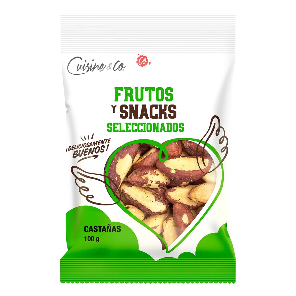 Castañas Frutos y Snacks Seleccionados Cuisine & Co Bolsa 100 gr