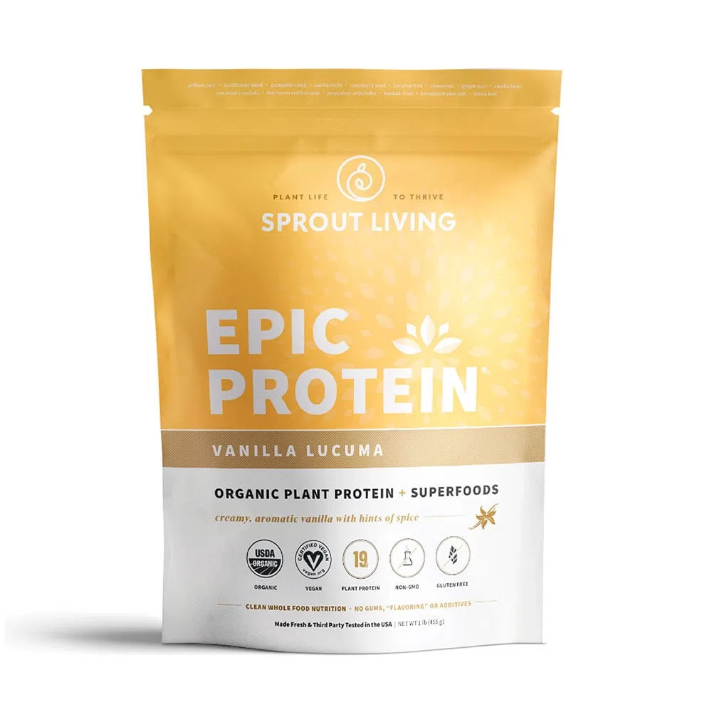 Proteína Vegetal Orgánica Vainilla Lúcuma Epic Protein Doypack 455 g