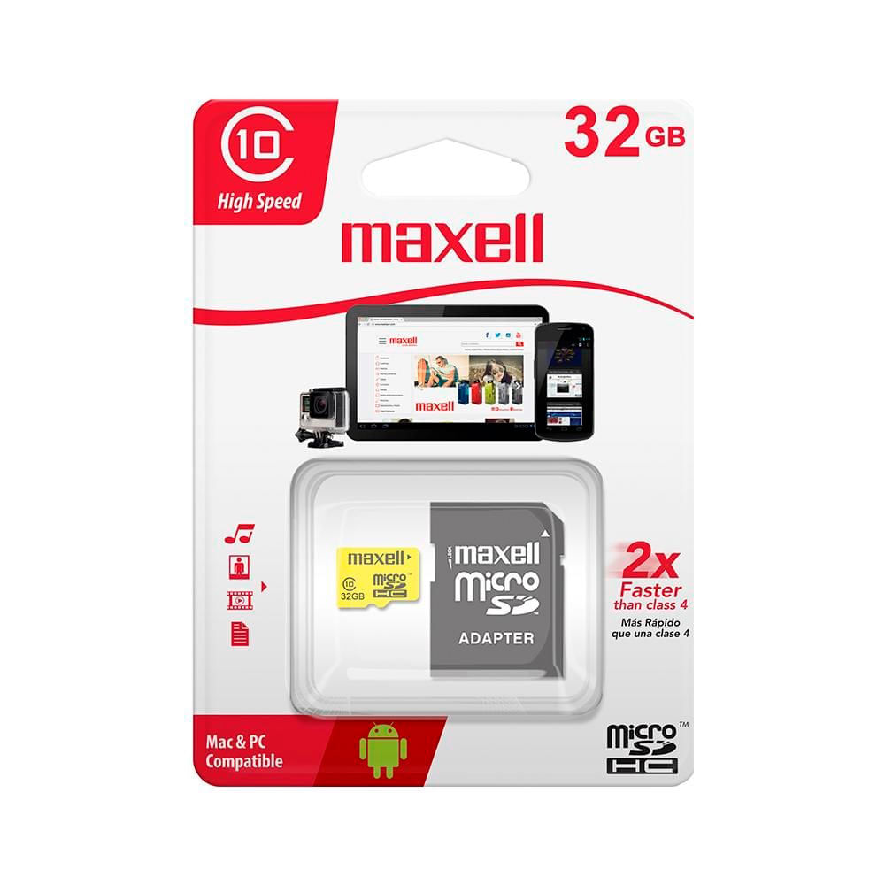 Maxell Memoria MicroSDHC 32GB + Adaptador