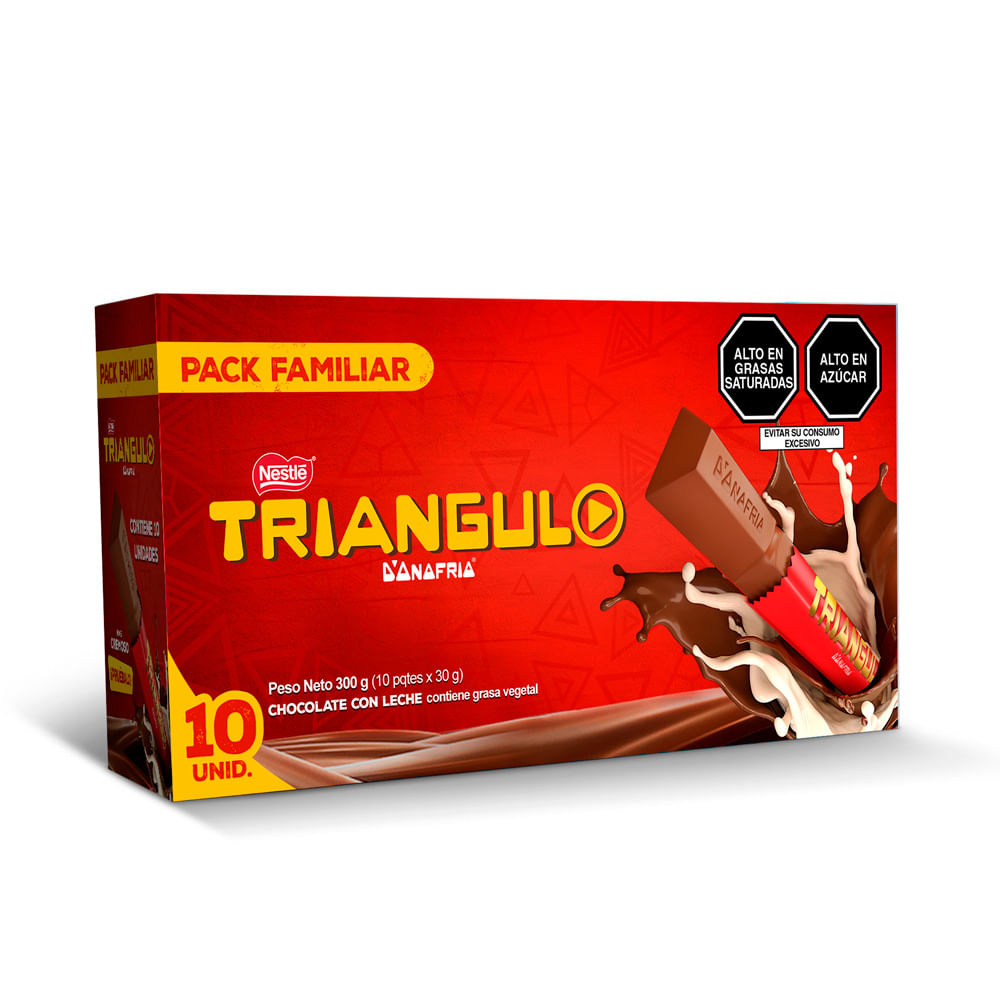 Chocolate con Leche Triángulo Barra 30 g Caja 10 unid