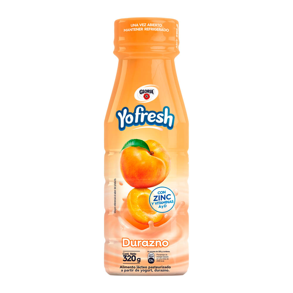 Alimento Lácteo Durazno Yofresh Botella 330 gr