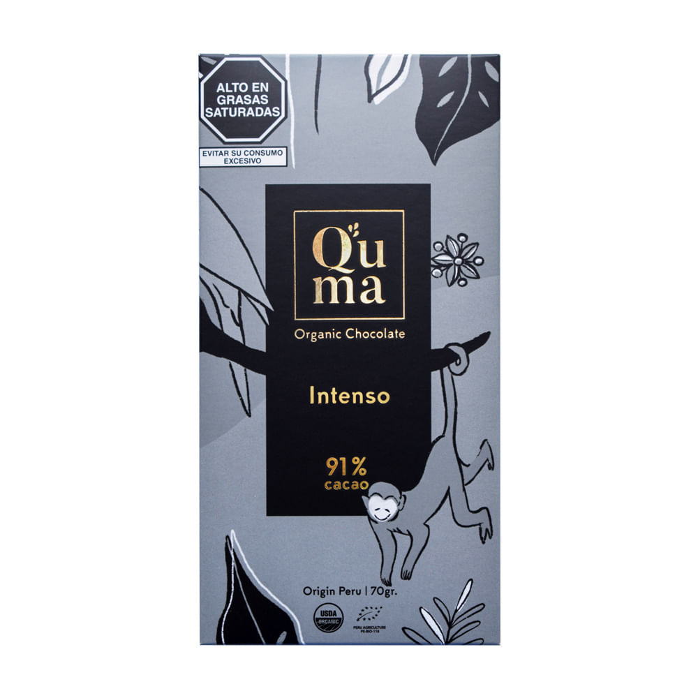 Chocolate Orgánico Q'uma Intenso 70g