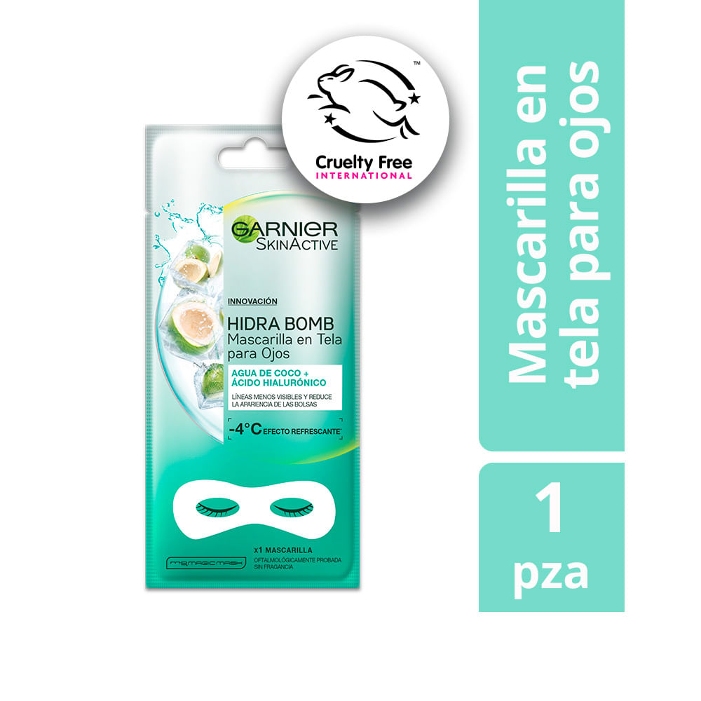 Mascarilla para Ojos en Tela Garnier SkinActive Hidra Bomb Agua de Coco