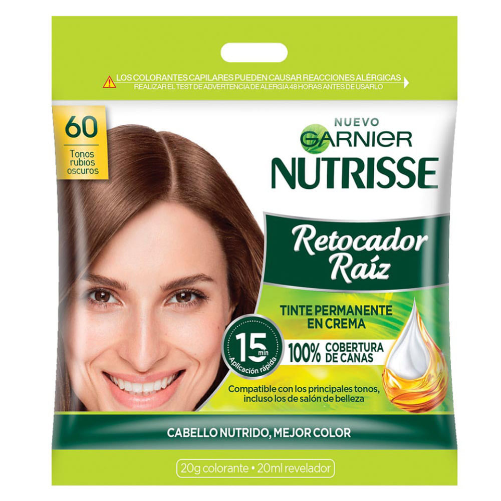 Tinte para Cabello en Crema 60 Tonos Rubios Oscuros de Raíz Sachet 20 g