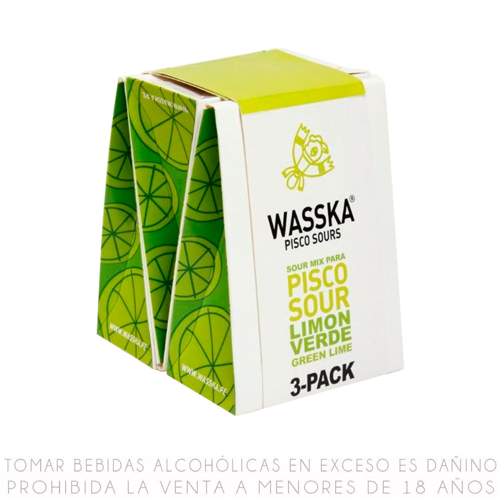 Wasska Peruvian Pisco Sour Mix Limon - Lemon 4.4oz - (3-Pack)