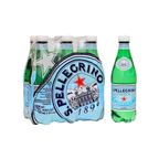 Sixpack Agua Mineral Natural con Gas San Pellegrino Botella 500ml