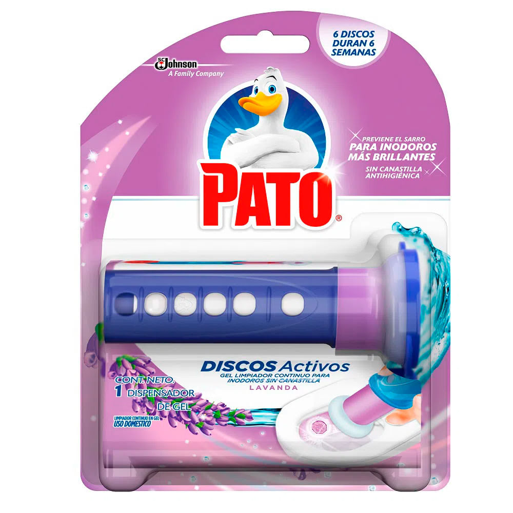 Limpiador para Inodoro Pato Discos Activos Lavanda con Aplicador 36ml
