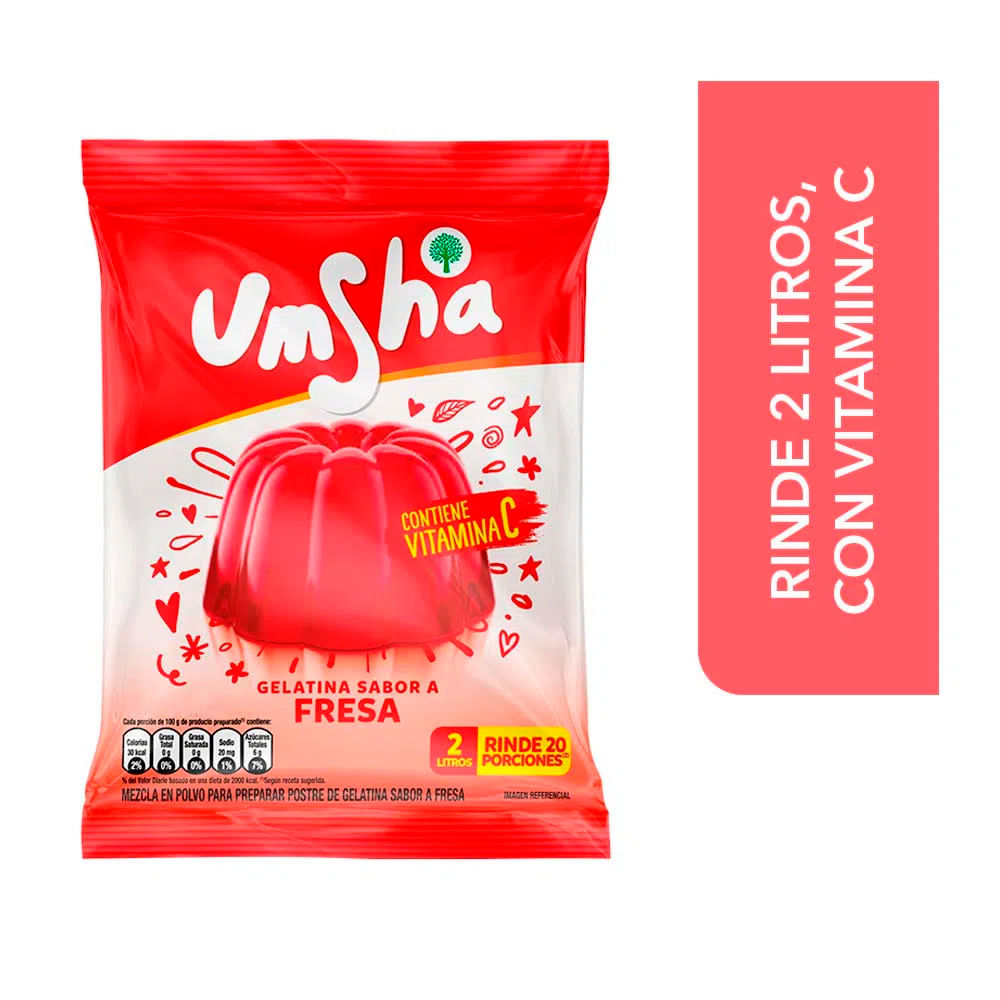 Gelatina Umsha Sabor Fresa 120g