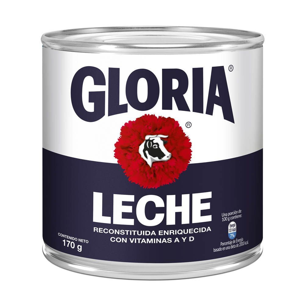 Leche Reconstituida con Vitaminas Gloria Lata 170g