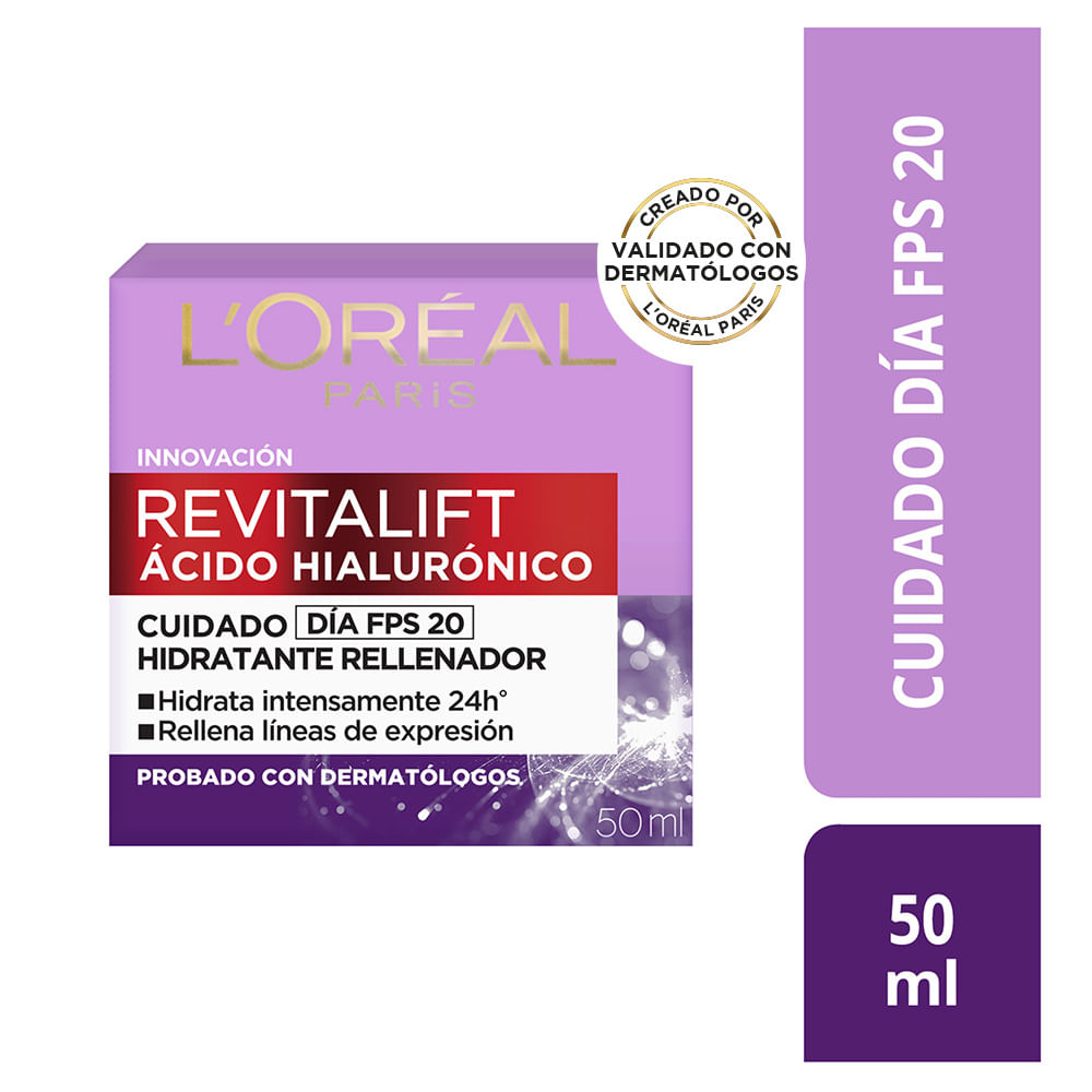 Crema Facial de Día Revitalift Ácido Hialurónico 50ml