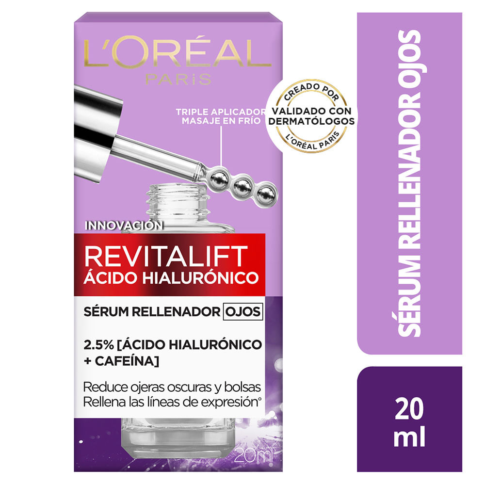 Sérum Rellenador de Ojos Revitalift Ácido Hialurónico 20ml