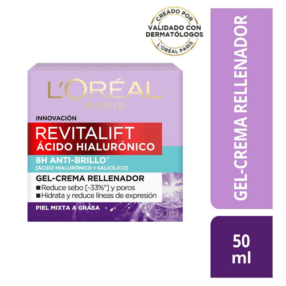 Gel Crema Rellenador Revitalift Ácido Hialurónico 50ml
