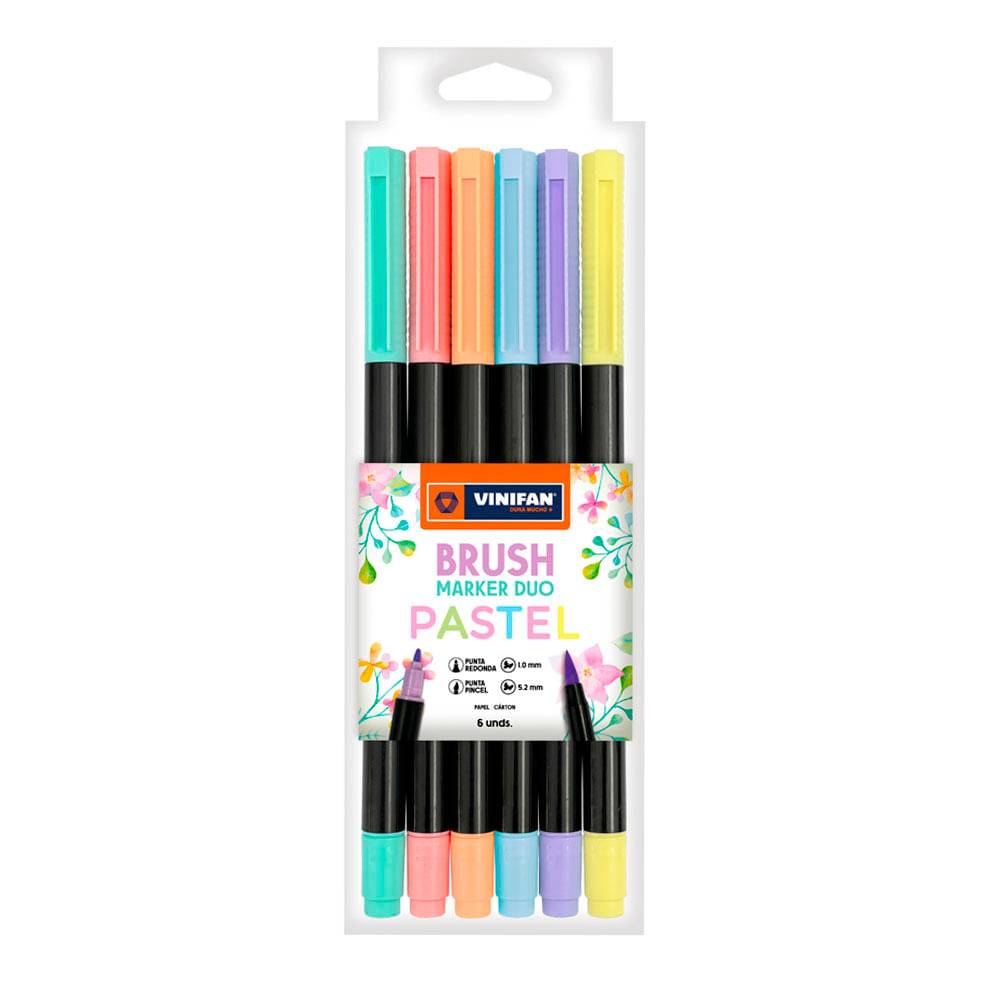 Artesco Plumones Doble Punta Duo Color 45 Estuche 12 unid 