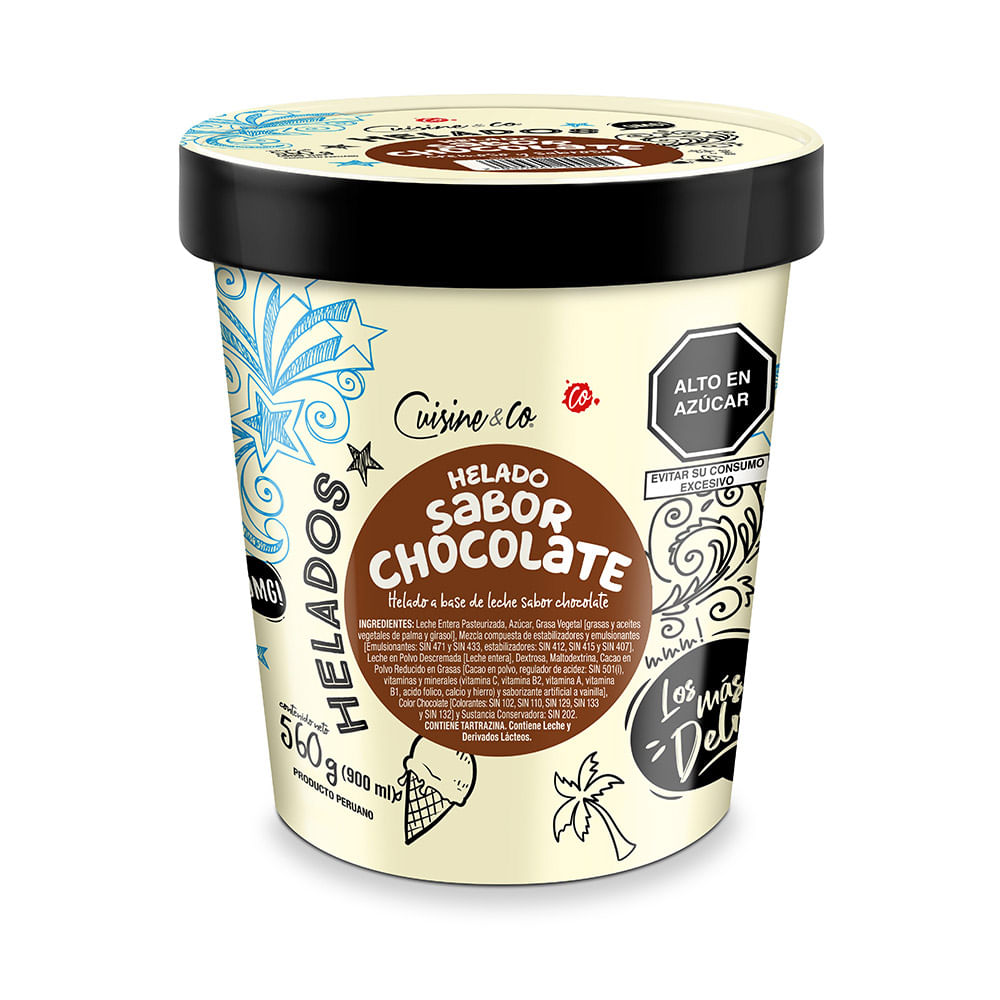 Helado Cuisine & Co Sabor Chocolate 900ml