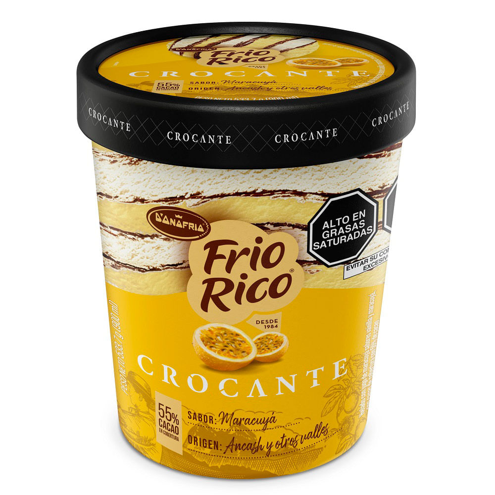 Helado Frio Rico Crocante Maracuyá 900ml