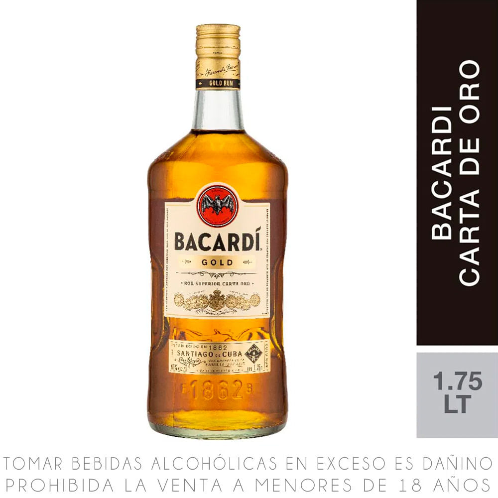 Ron Bacardí Carta Oro Botella 1.75ml
