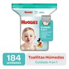 Toallitas Húmedas Huggies Cuidado 4 en 1 184un