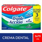 Pack x3 Pasta Dental ColgateTriple Accion 75ml