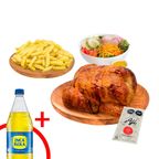 Pollo Rostizado + Papas Fritas + Ensalada + Gaseosa 1.5L