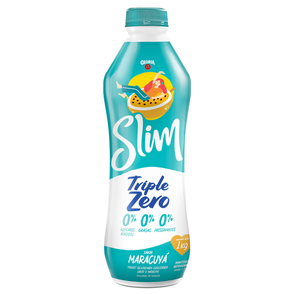 Yogurt Bebible Gloria Slim Maracuyá Botella 1kg