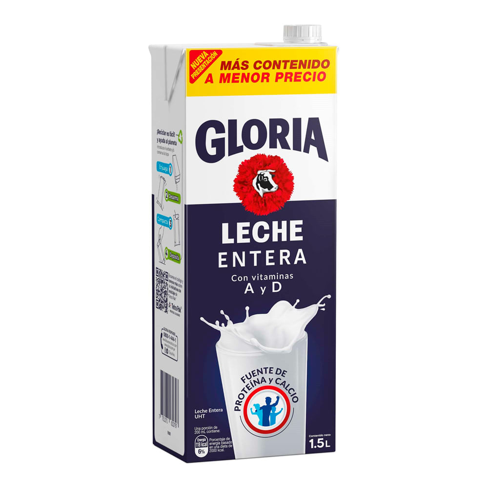Leche Entera Gloria Caja 1.5L