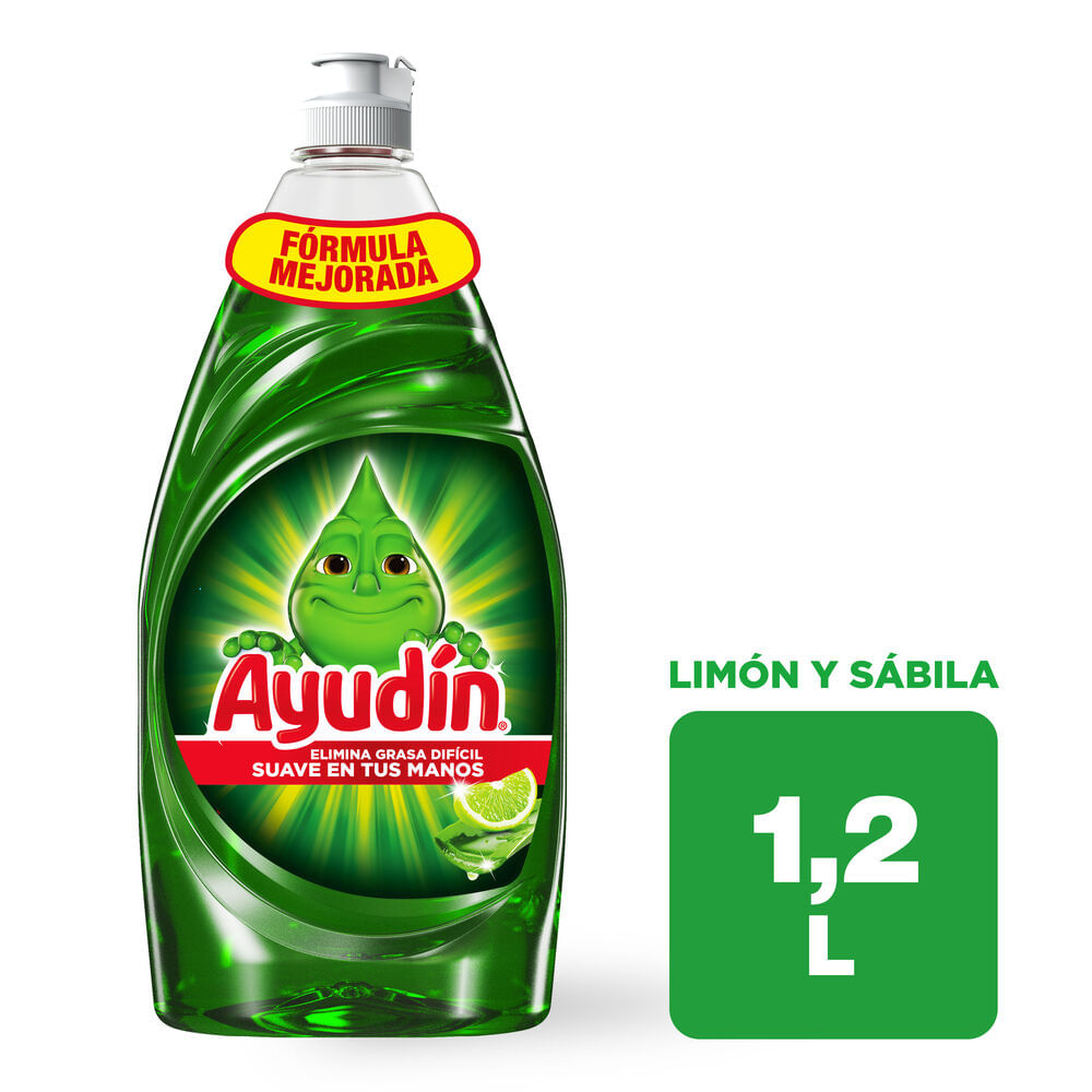 Lavavajillas Líquido Ayudín Limón y Sábila 1.2L