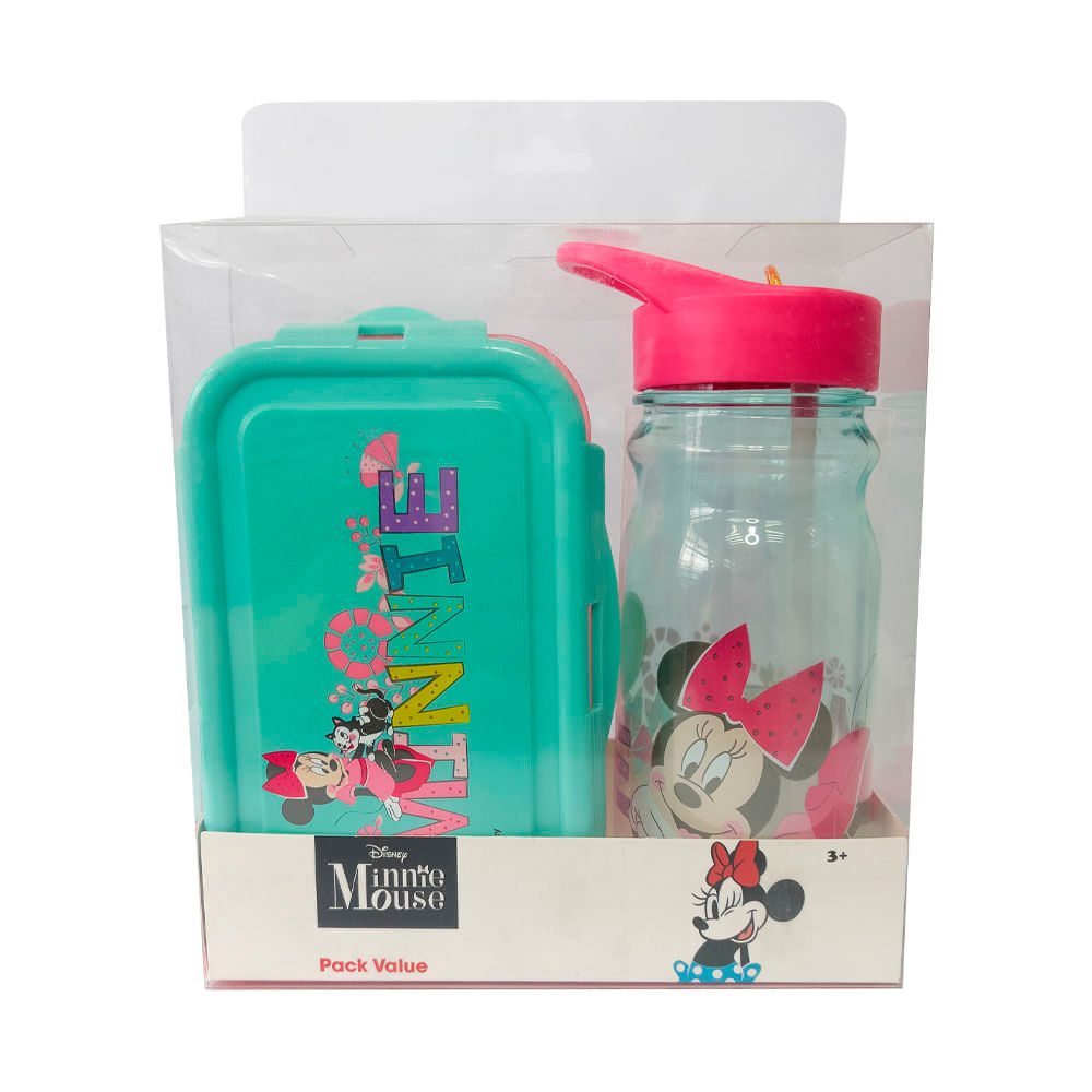 Pack 2 Piezas Hermetico y Botella Minnie