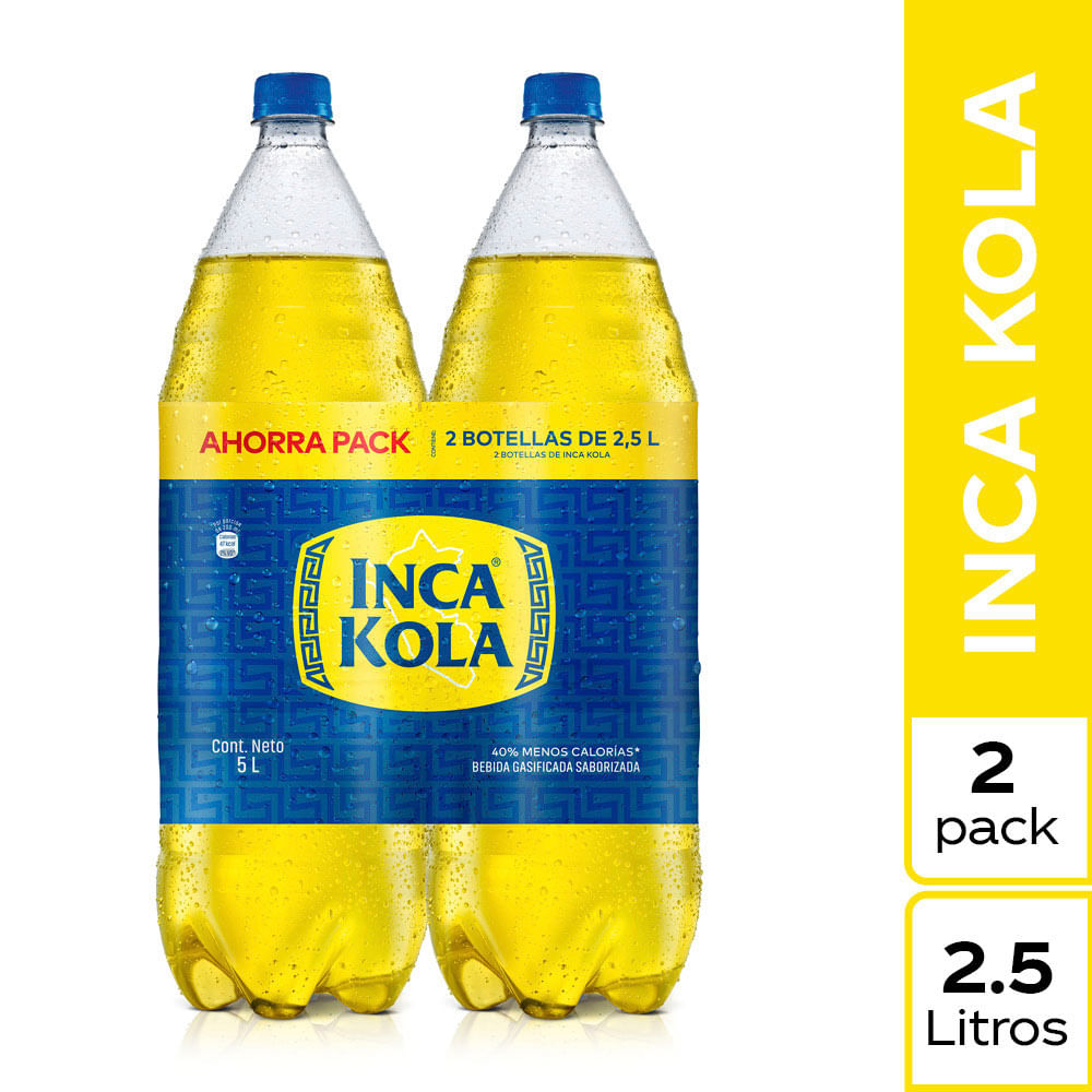 Twopack Gaseosa Inca Kola Botella 2.5L