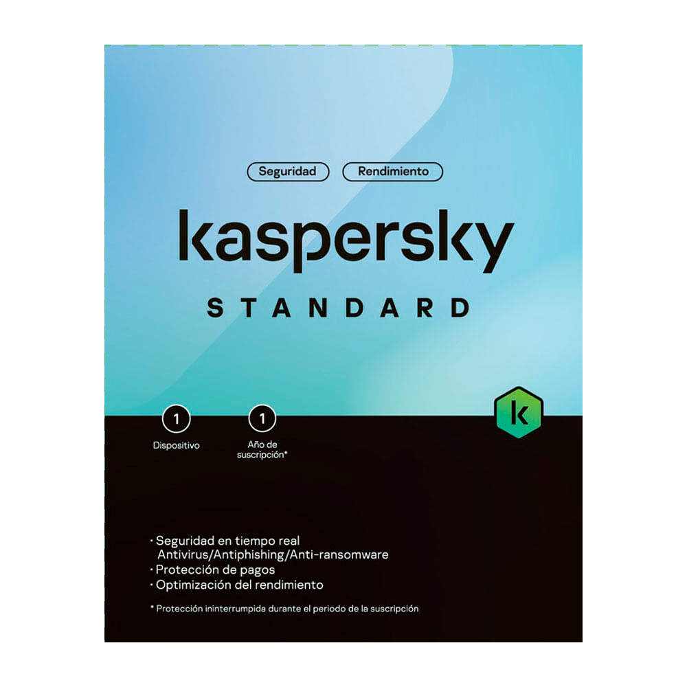 Softwares Kaspersky Standard 1 PC 1 año