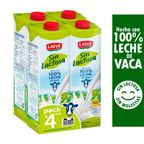 Fourpack Leche Semidescremada UHT Laive Sin Lactosa Caja 946ml