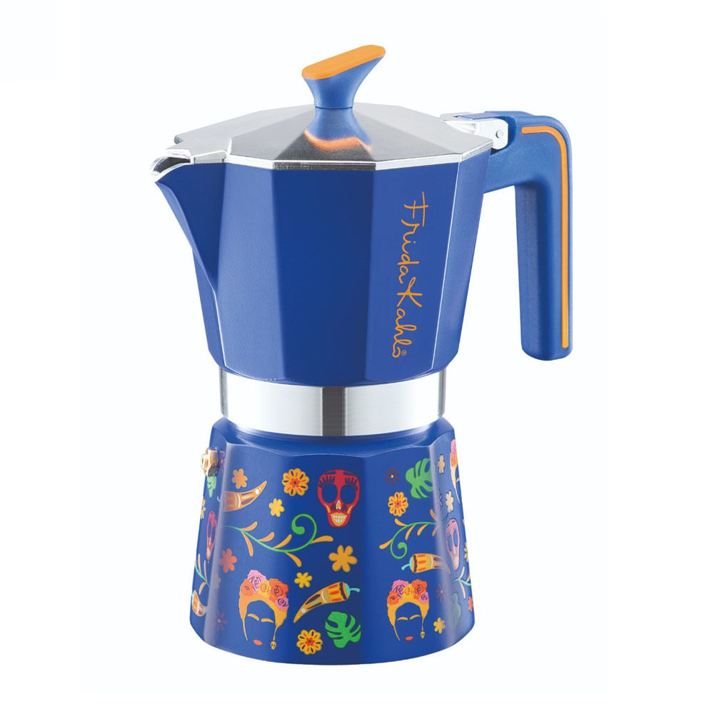 Cafetera Pedrini Moka Italiana Frida Kahlo 3 Tazas