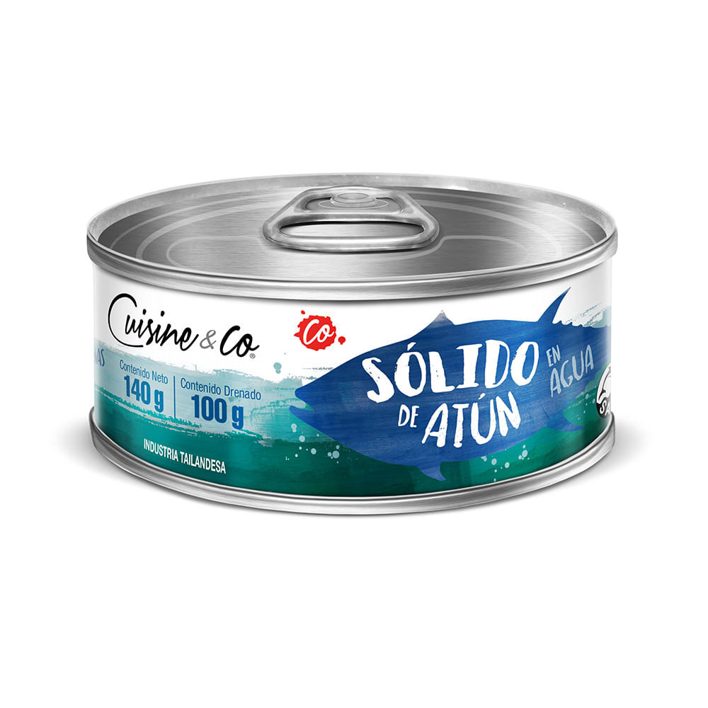 Sólido de Atún en Agua y Sal Cuisine & Co 140g