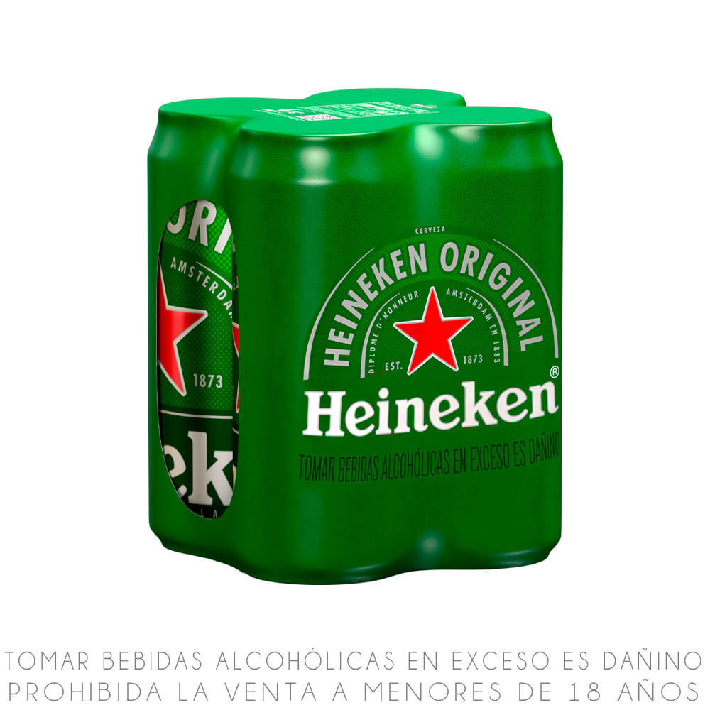 Fourpack Cerveza Heineken Lata 473ml