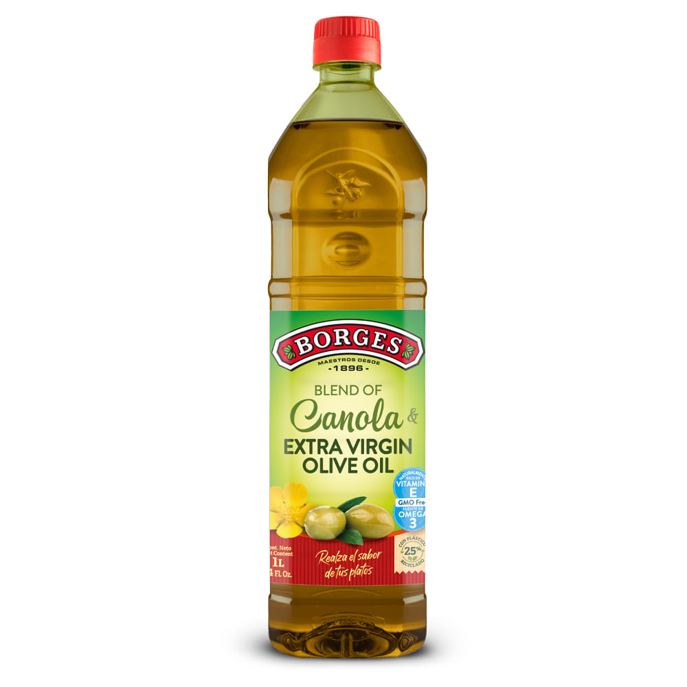 Mezcla de Aceite de Canola con Aceite de Oliva Borges 1L