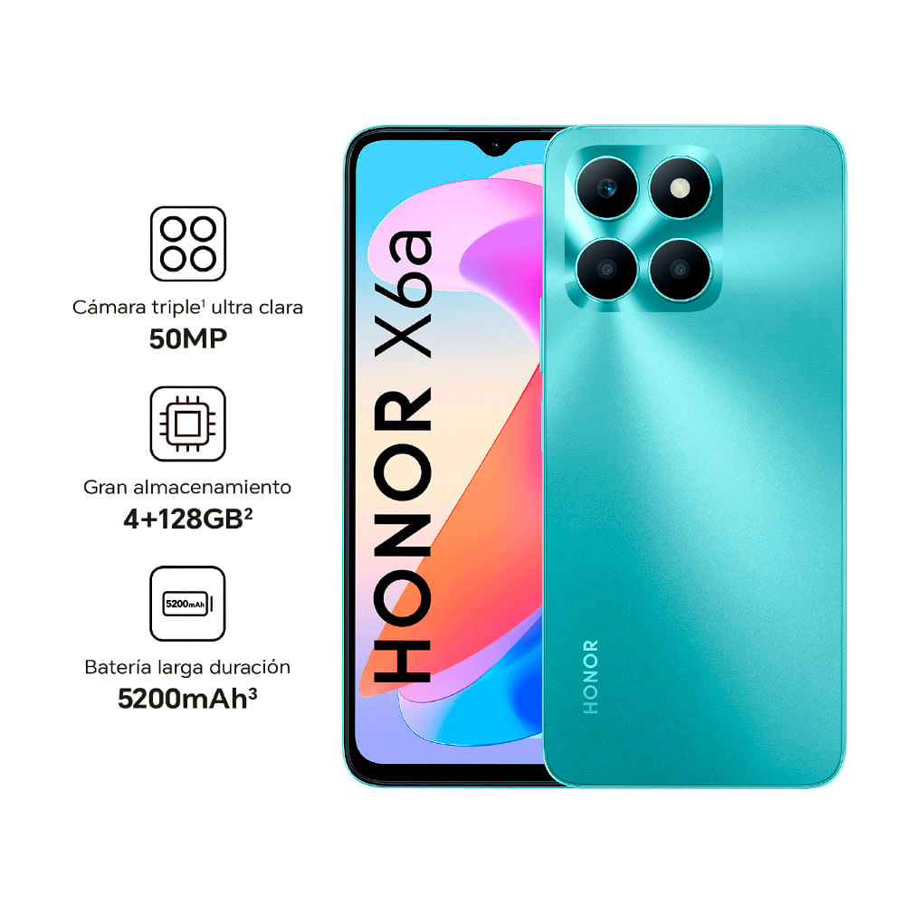 Smartphone  Honor X6A Cyan Lake