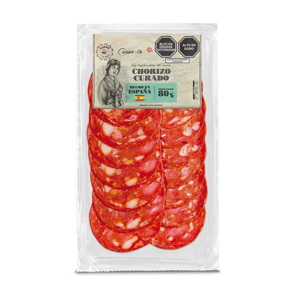 Chorizo Curado Cuisine & Co Laminado 80g