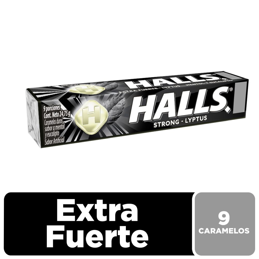 Caramelos Duros Halls Extra Fuerte 9un