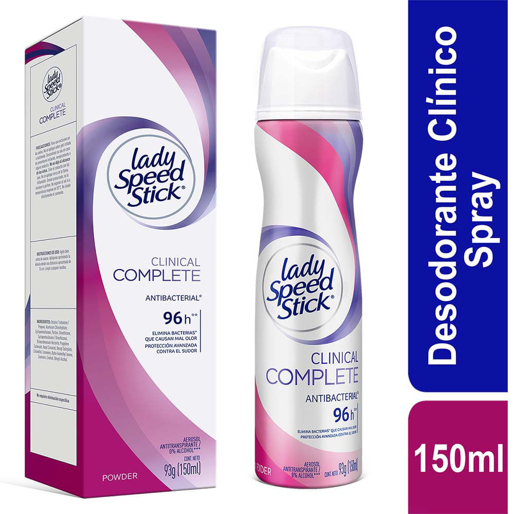 Desodorante en Aerosol Lady Speed Stick Clinical Complete 150ml
