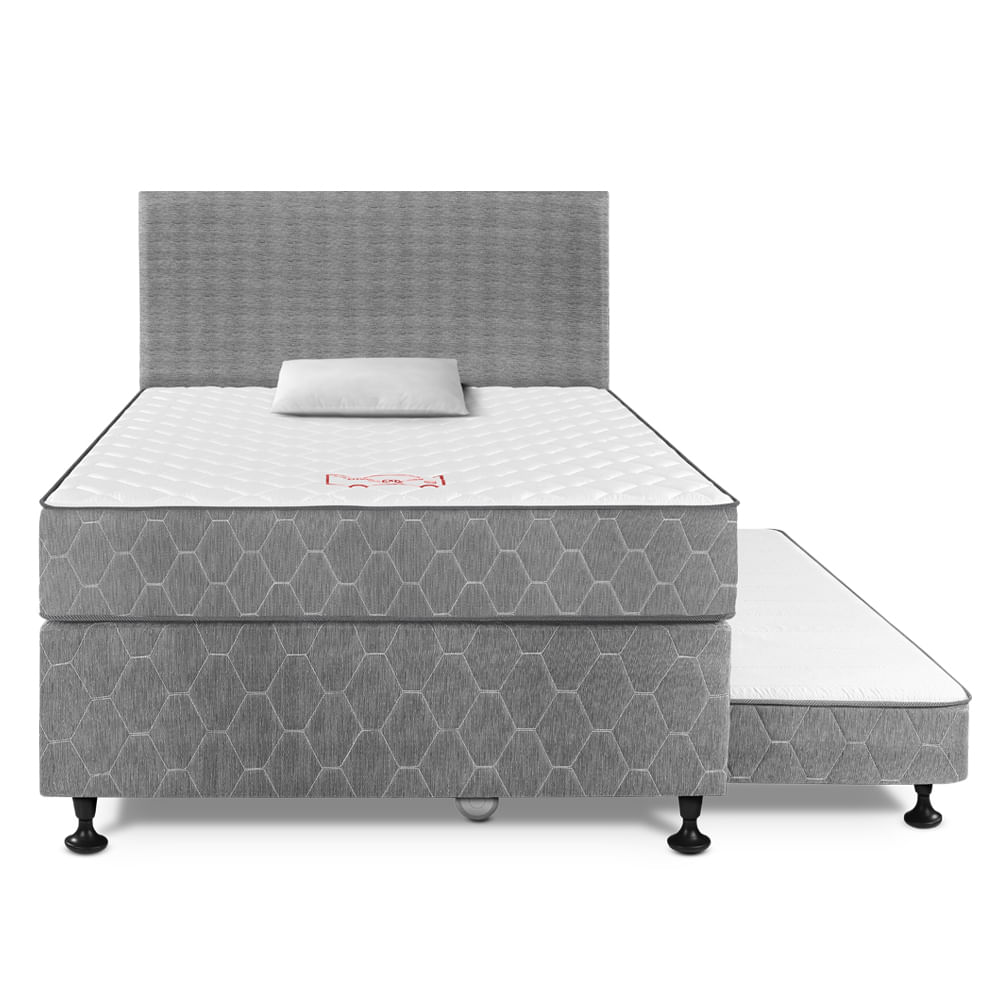 Dormitorio Diván 1.5 Plazas + 1 Almohadas + Protector