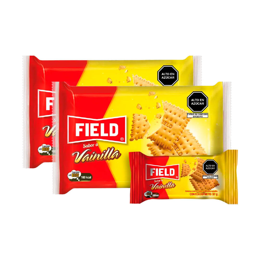 Pack x2 Sixpack Galletas Field Sabor Vainilla 37g